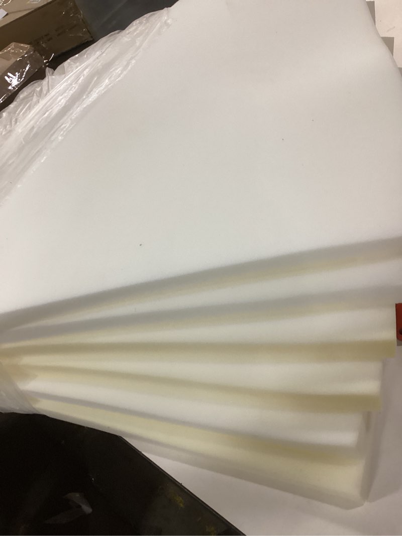 Condition photo showing Good Condition for Frienda 6 Pack 2" X 20" X 20" Upholstery High Density Foam Cushion White Square Seat Replacement Cushion or Commercial Use Stuffing Craft Foam Couch Chair Padding DIY Projects