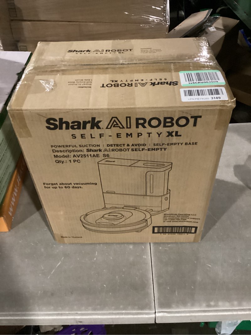 Condition photo showing New/Like New for shark ai ultra voice control robot vacuum with matrix clean navigation, home mapping, 60-day capacity, xl self-empty base for homes with pets, carpet & hard floors, cool grey matrix clean auto empty (60 days)