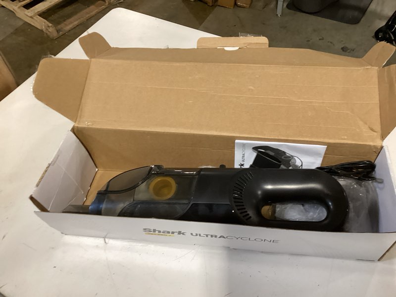 Condition photo showing As Is for shark ultracyclone™ pet pro plus cordless hand vacuum, powerful suction, handheld vacuum for car & home, pet power brush, crevice tool, scrubbing brush, xl dust cup, black, ch951 ultracyclone pet pro plus - black