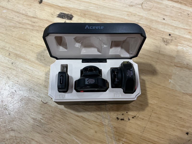 Condition photo showing As Is for wireless lavalier microphone for iphone & android phones, clip-on lapel mic | ai noise reduction & hi-fi audio & 24h working time & 50m/164ft range, for video recording/live stream/vlog/podcast/interview black