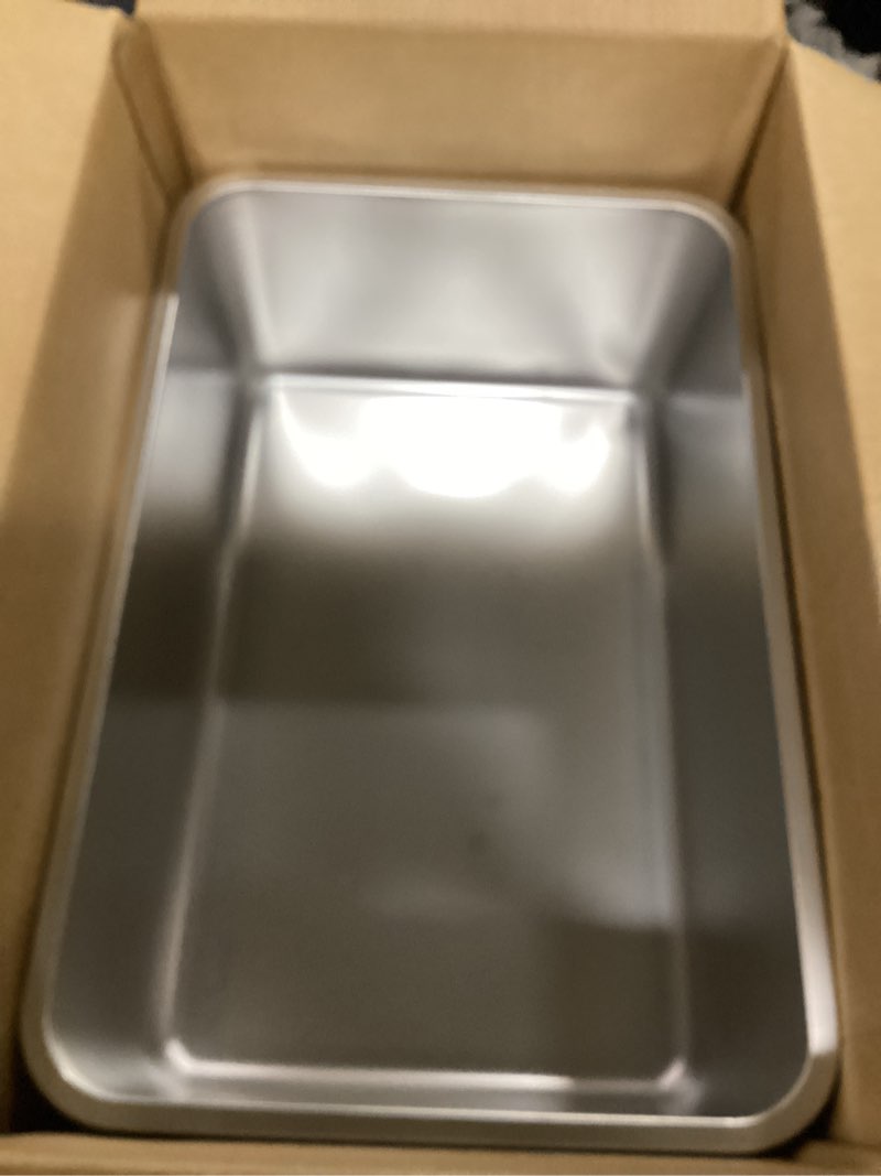 Condition photo showing Good Condition for xxl stainless steel litter box,metal cat litter box xlarge easy clean,cat litterbox 8in gigh side for big cats/multiple cats,non stick no smell xxl-23.4"×15.6"×8" xxl (23.4" x 15.6" x 8")