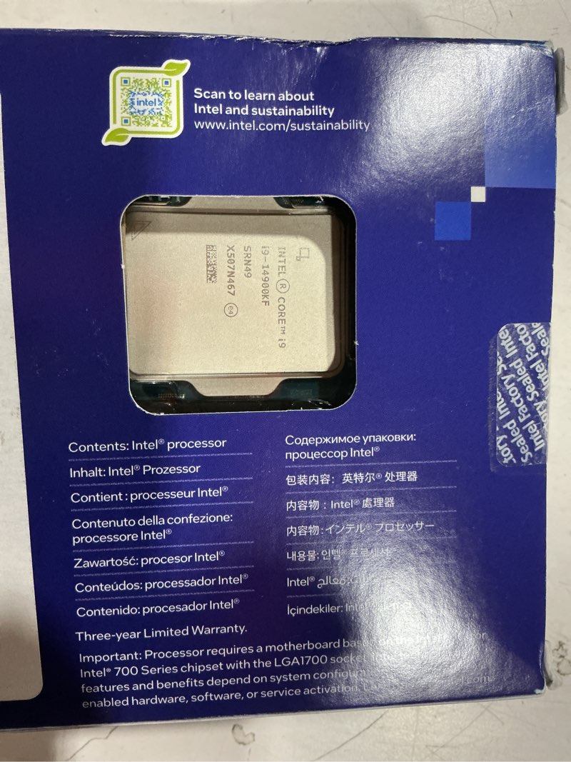 Condition photo showing Good Condition for intel® core™ i9-14900kf desktop processor 24 cores (8 p-cores + 16 e-cores) up to 6.0 ghz