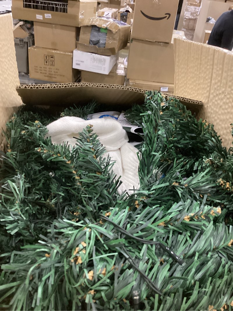 ENVEN 2 Pack 9FT Prelit Christmas Garland Artificial Pine Garland Decoration 50LED Battery Operated 