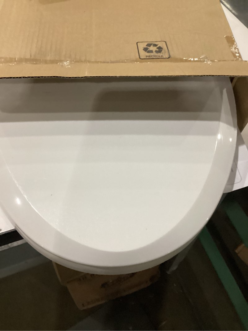 Condition photo showing New/Like New for Toilet Seat, Elongated Toilet Seat with Toddler Seat Built in, Potty Training Toilet Seat Elongated Fits Both Adult and Child, with Slow Close and Magnets- Elongated White Elongated With Toddler Seat