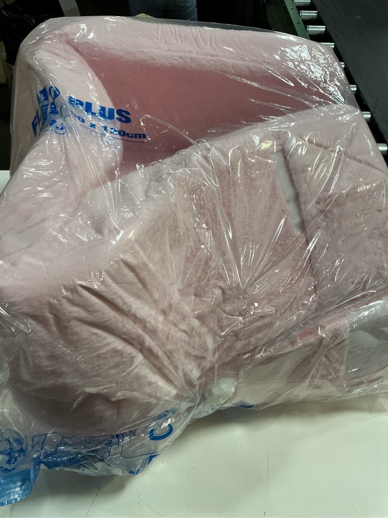 Condition photo showing Good Condition for toddler travel bed, 2-in-1 foldable portable toddler bed sofa chair, soft baby kids travel floor cot with washable covers safety foam raised bumper for camping hotel sleeping (pink)