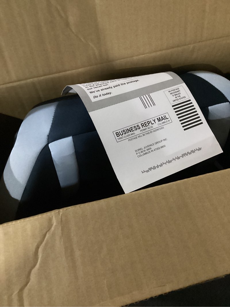 Condition photo showing New/Like New for cosco topside backless booster car seat, lightweight 40-100 lbs, rainbow