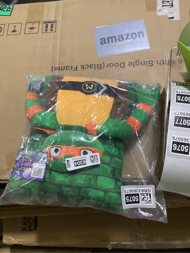 Condition photo showing Good Condition for Jay Franco Nickelodeon Teenage Mutant Ninja Turtles Michelangelo 3D Snuggle Pillow - Super Soft Green Plush Pillow - Measures 15 Inches Green - Michaelangelo