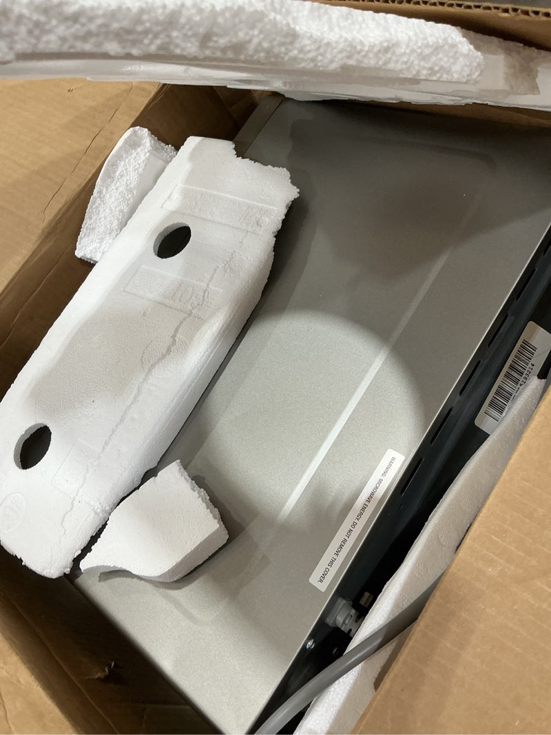 Condition photo showing As Is for breville compact wave soft close microwave (certified remanufactured)