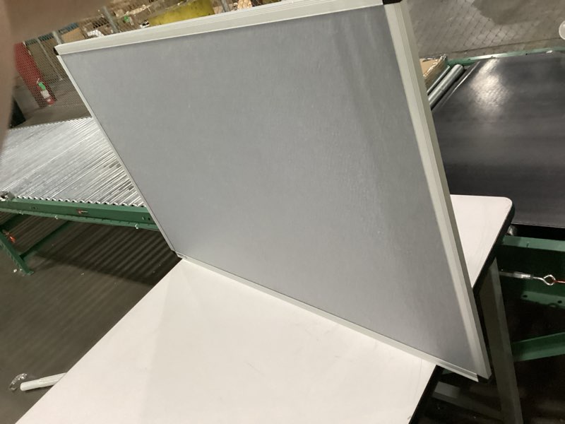 VIZ-PRO Notice Board Felt Gray, 36 X 24 Inches, Silver Aluminium Frame