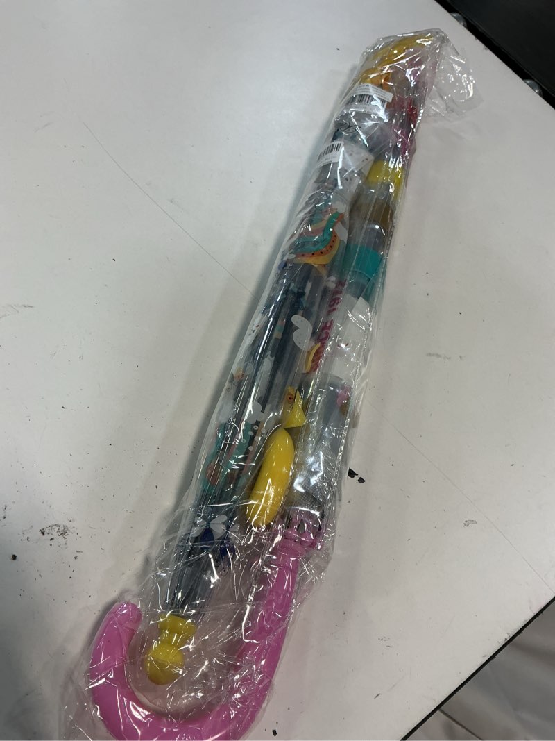 Condition photo showing Good Condition for roniare 2 pack kids clear umbrellas for rain dome bubble umbrella windproof for toddler boys girls 2 styles rainbow