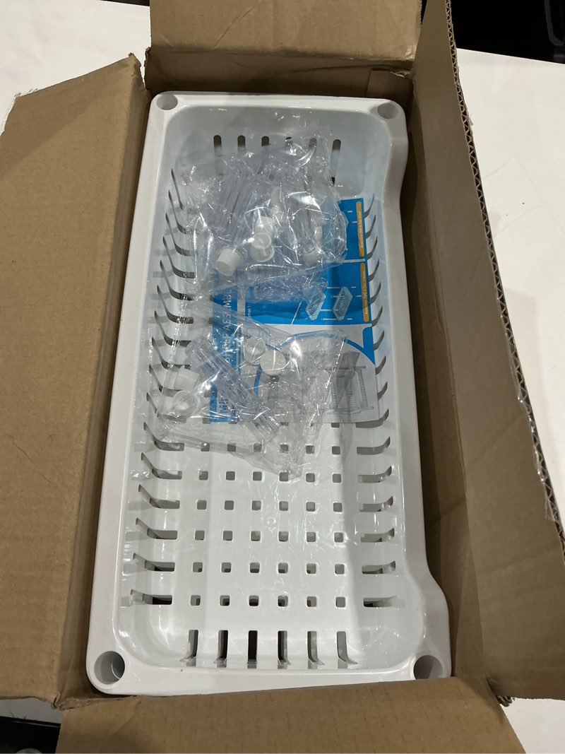 Condition photo showing Good Condition for 4-tier standing shelf unit with drainage baskets – sturdy bathroom & shower organizer, over the toilet storage, space-saving shelf for bathroom essentials, towels, & toiletries
