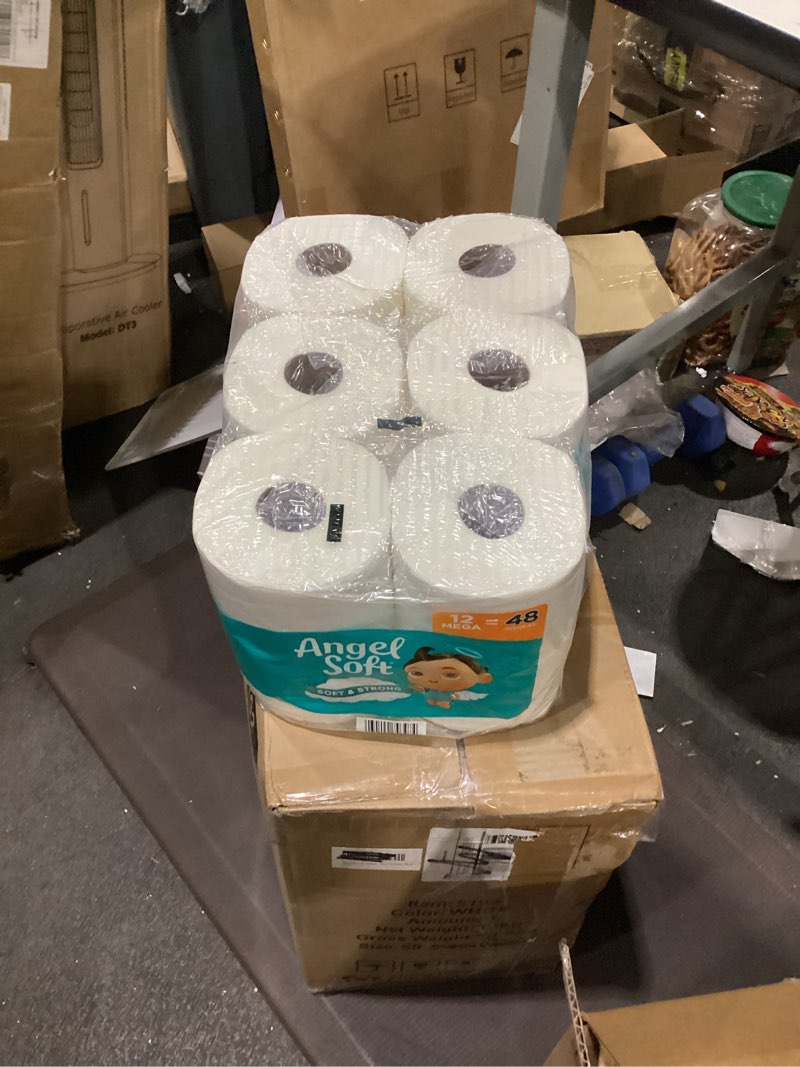 Condition photo showing New/Like New for Angel Soft Toilet Paper, 12 Mega Rolls = 48 Regular Rolls, Soft and Strong Toilet Tissue Mega 320 Sheet (Pack of 12)