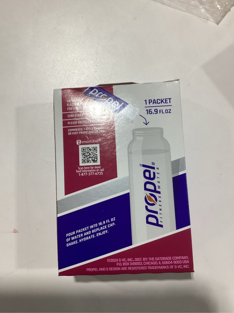 Condition photo showing New/Like New for Propel Zero Sugar Black Cherry 10 Count (Pack of 1) 0.84 Ounce (Pack of 1)