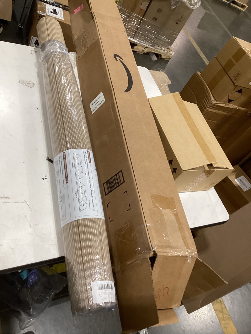 Condition photo showing Good Condition for window blinds roman shades for indoor windows, light filtering cordless mini blinds, easy to install roman curtains for window,21" w x 64" h e carbonization 21"w x 64"h