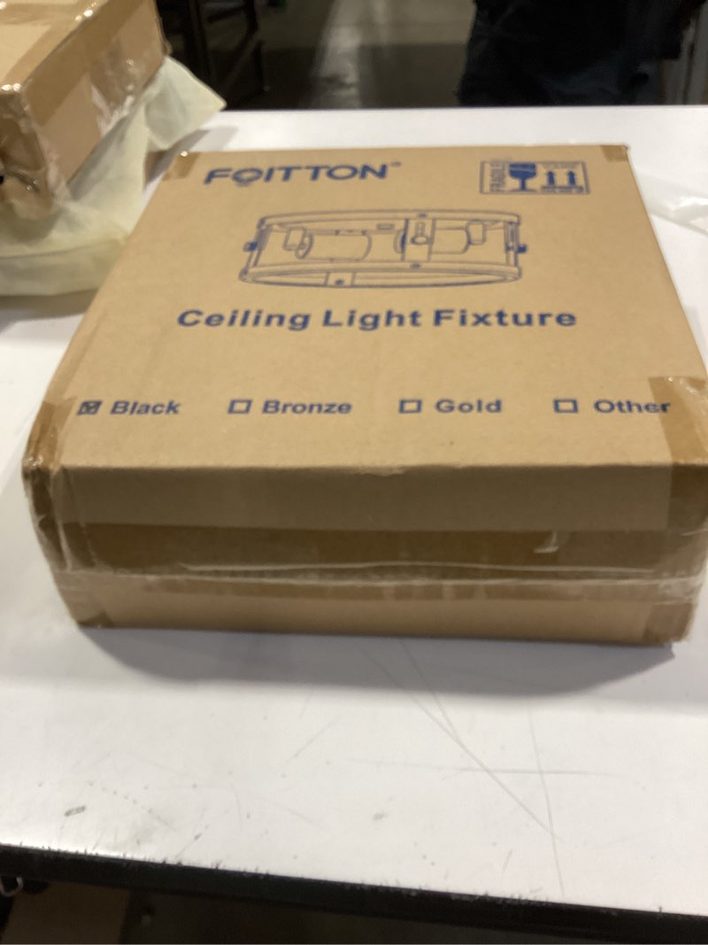 Condition photo showing New/Like New for 2 pack industrial flush mount ceiling light, 2-light black metal cage ceiling light fixtures, farmhouse adjustable ceiling light for hallway kitchen bedroom entryway black2 10 inch