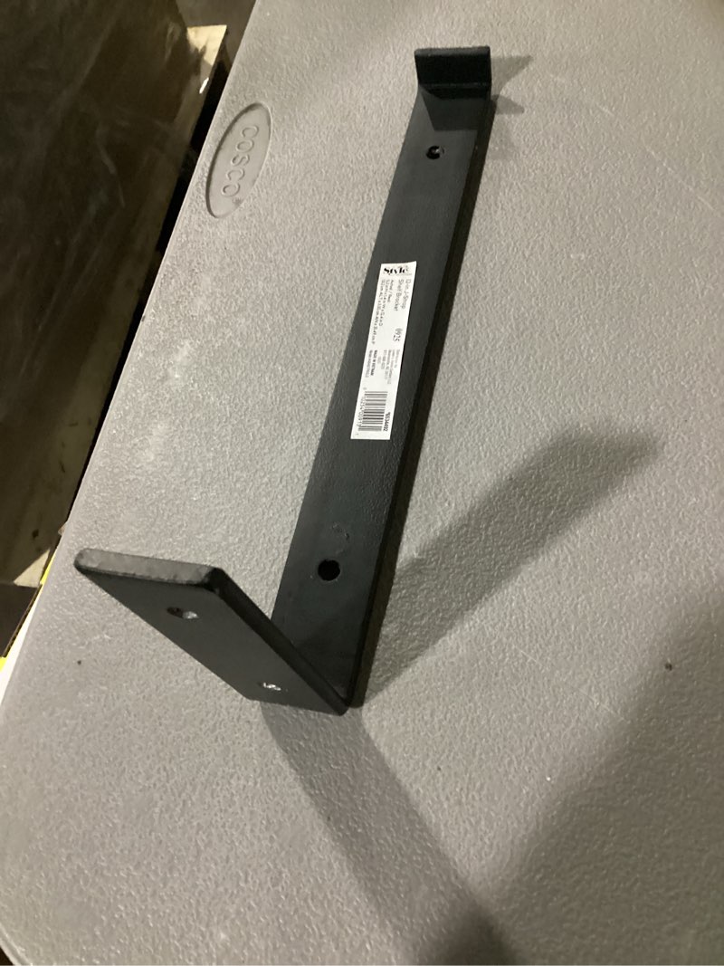 style selections 12.4-in l x 5.24-in w x 1.46-in d black shelf bracket