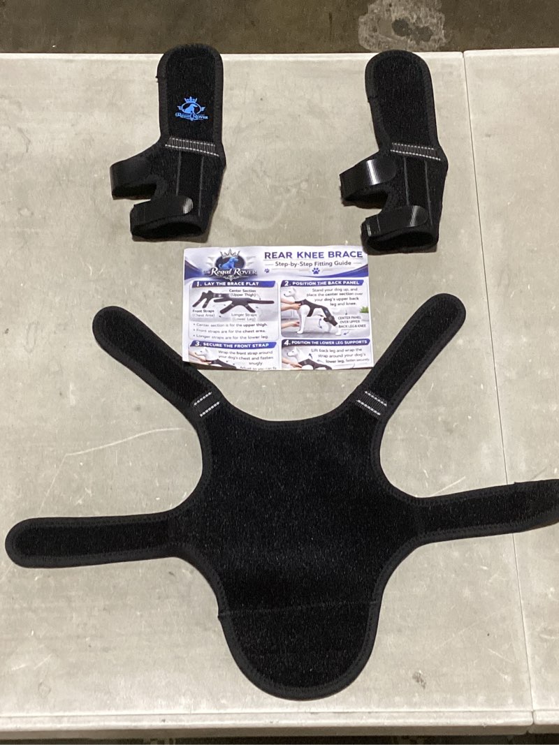 Condition photo showing As Is for dog rear knee brace for small & medium breeds, adjustable hind leg support for acl/ccl injury recovery, joint stability, ligament protection & injury prevention (s) small (s)