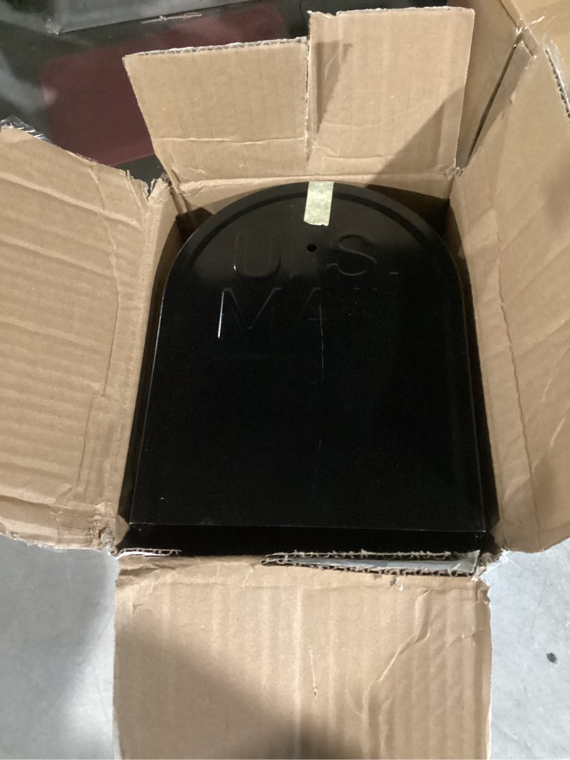 Condition photo showing Good Condition for blissboard black metal mailbox, galvanized steel outside mailboxes, standard medium capacity, 20 x 8.7 x 6.7 inches