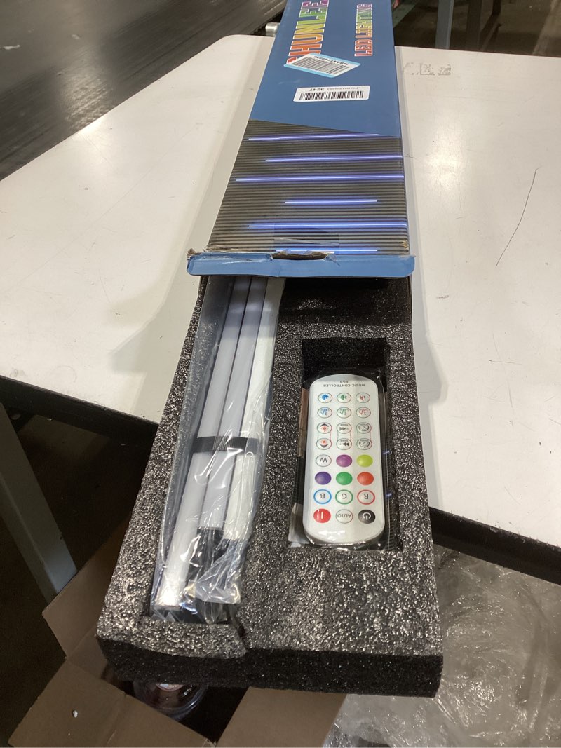 Condition photo showing Good Condition for SHUNLEE 6 Pcs RGB Smart Recessed Lighting for Acoustic Panels, WiFi LED Lights for Acoustic Wall Panels Compatible with Alexa, Self-Adhesive Black Aluminum for Wood Slat Wall (2*40+2*24+2*16 in)