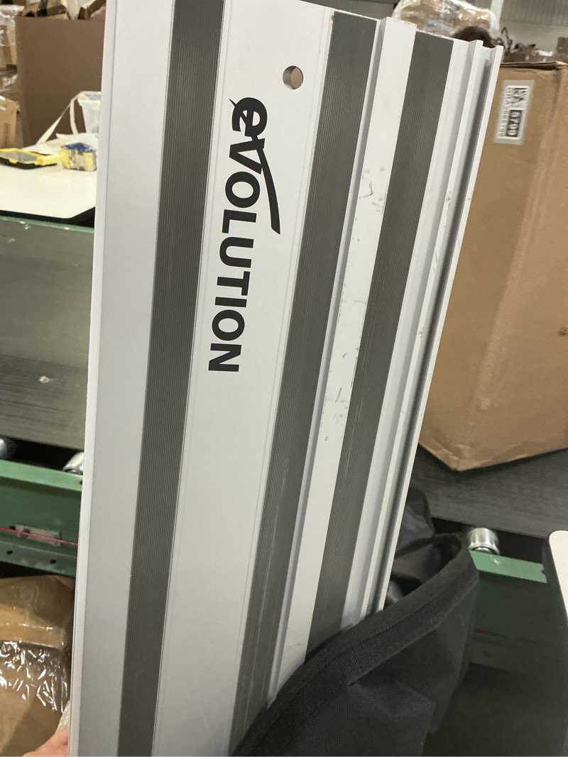 Condition photo showing Good Condition for Evolution ST2800-G2 110" Circular Saw Guide Rail/Track | Universal Fit: Makita, Bosch, Festool, Triton, Metabo | 110"/9.2ft (2.8m) | Includes Self-Aligning Bars, 2x Track Clamps, Hex Key & Carry Bag 110 Inches Aluminum New Model