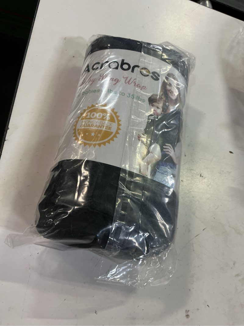 Condition photo showing New/Like New for acrabros baby wrap carrier,hands free baby carrier sling,lightweight,breathable,softness,perfect for newborn infants and babies shower gift,black