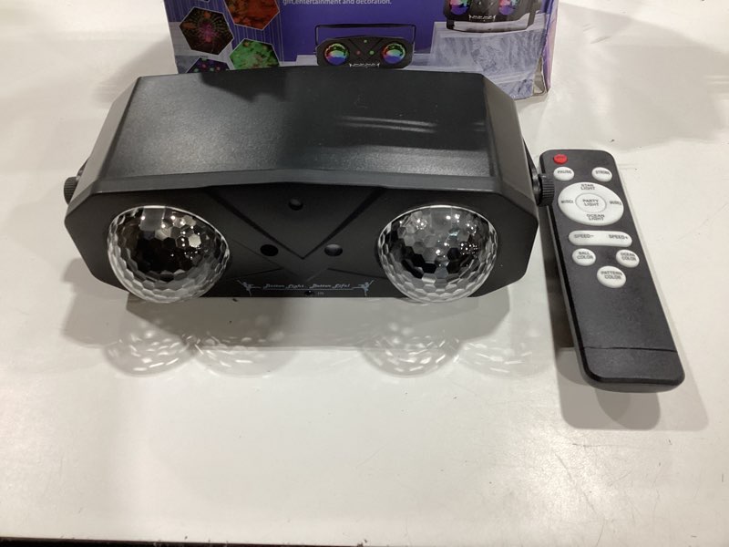 Condition photo showing Good Condition for disco ball light,party disco strobe ocean star projector dj dance light sound activated with remote control stage rave for parties bar birthday wedding ktv christmas halloween dancing décor disco light