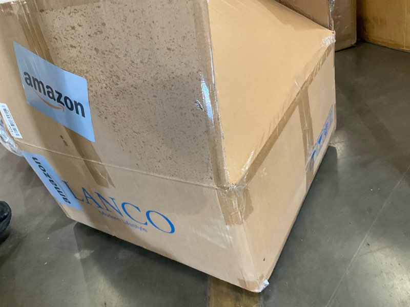 Condition photo showing Good Condition for lanco modern lifestyle king size comforter set, grey brown, 10 piece bed in a bag for all seasons, luxury extreme comfort bedding sets with bedskirt, pillow shams, euro shams and decor pillows grey brown king