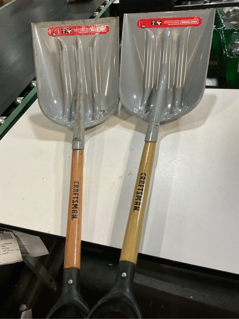 Condition photo showing As Is for ( 2 pack ) craftsman #12 abs scoop shovel wood handle, 28\"