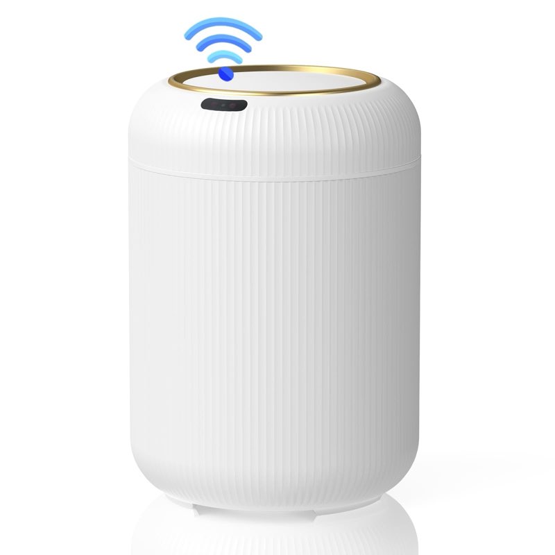 procade motion sensor trash can with lid, 3 gallon electric bathroom garbage ...