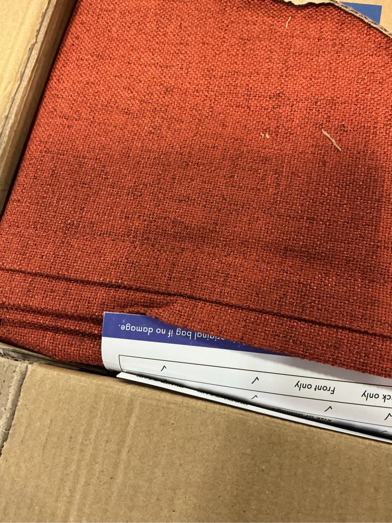 Condition photo showing New/Like New for miulee linen curtains 100% blackout for bedroom thermal insulated burnt orange grommet room darkening curtains & drapes rust terracotta fall decor for living room 52 x 72 inch (2 panels) burnt orange 52"w x 72"l (pack of 2) 2