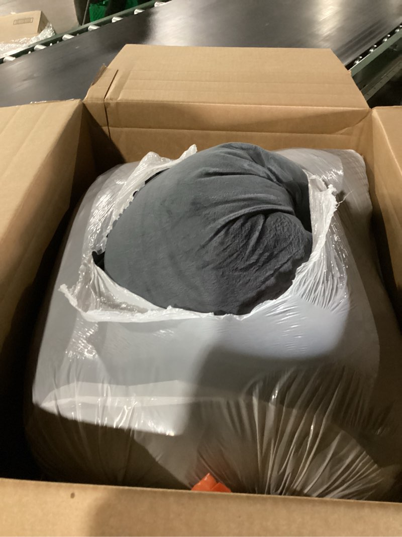 Condition photo showing Good Condition for Pregnancy Pillow, Full Body 57 Inch Maternity Pillow with Removable Washable Cover - Sleep Support for Legs, Back, Neck, Shoulder, HIPS, Belly for Pregnent Women, Black Grey Velvet Cover Black-grey Velvet