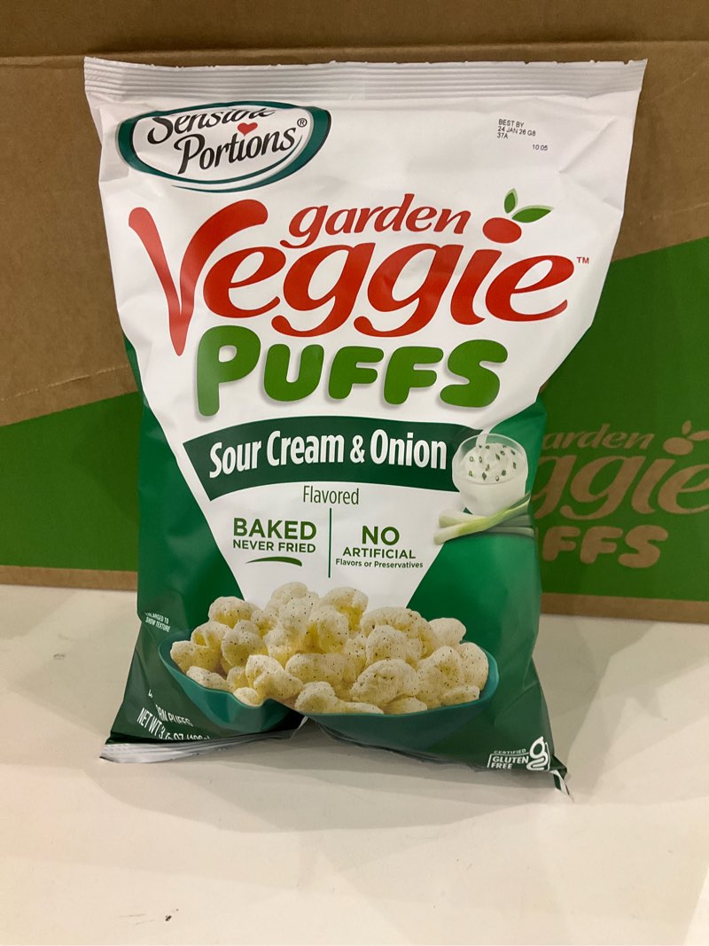 Sensible Portions Garden Veggie Puffs, Sour Cream and Onion, 6 pack