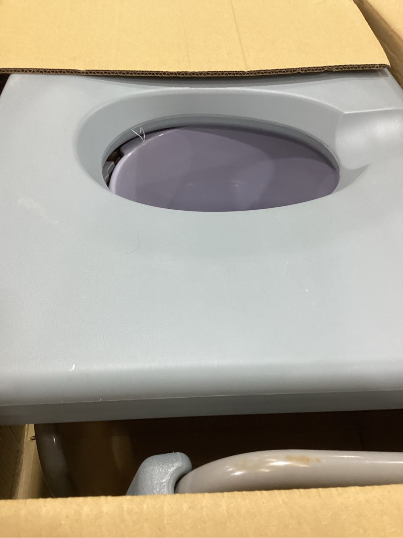 Condition photo showing As Is for Homecraft Deluxe Bariatric Drop Arm Commode, 1000 lb Weight Capacity, Extra Wide Seat with Adjustable Height, Bedside or Over Toilet Use, Drop Arms for Easy Transfers, Includes Splash Guard & Bucket Professional Healthcare