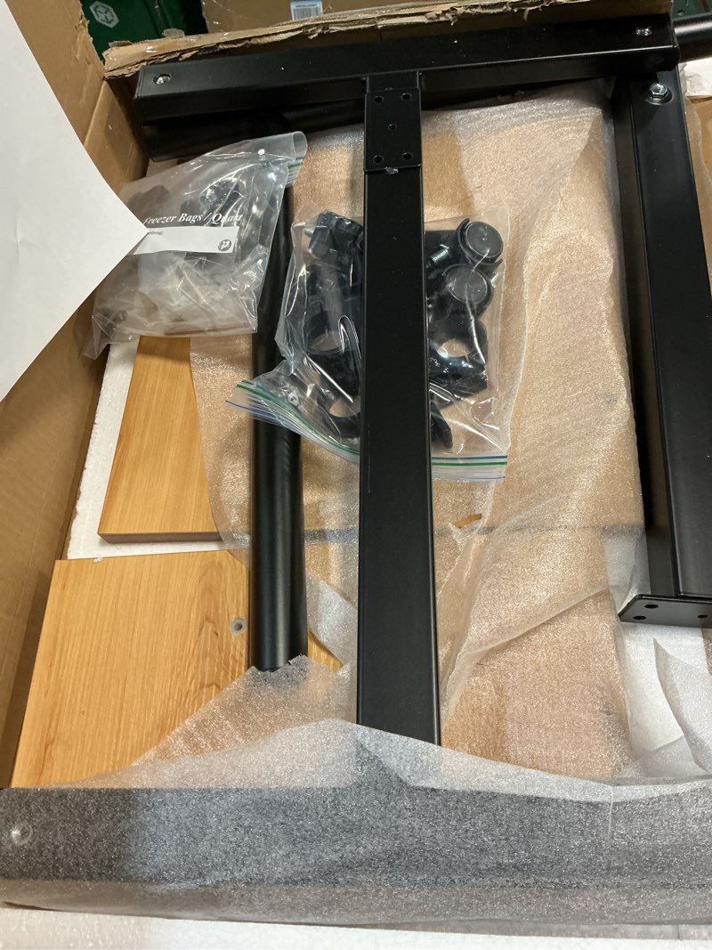 Condition photo showing Good Condition for MoNiBloom Mobile Standing Desk, Tilting, Portable Height Adjustable Sit Stand Work Table Overbed Laptop Table Computer Cart with Wheels for Bed Couch Office, Black