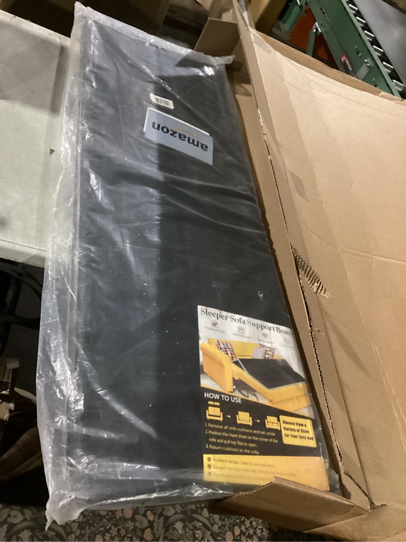 Condition photo showing Good Condition for Sleeper Sofa Support Board 48''x36'' Twin Size, Heavy Duty Solid Wooden Mattress for Pull Out Sofa Bed, Foldable Design Bunkie Board Couch Accessories, Enhanced Weight-Bearing Capacity Twin Size-48''x36''