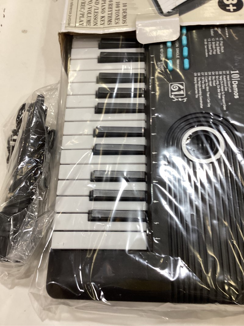 Condition photo showing Good Condition for 61 keys piano keyboard, Electronic Digital Piano with Built-In Speaker Microphone, Portable Keyboard Gift Teaching for Beginners, electric piano for kids, Birthday Gift for Children