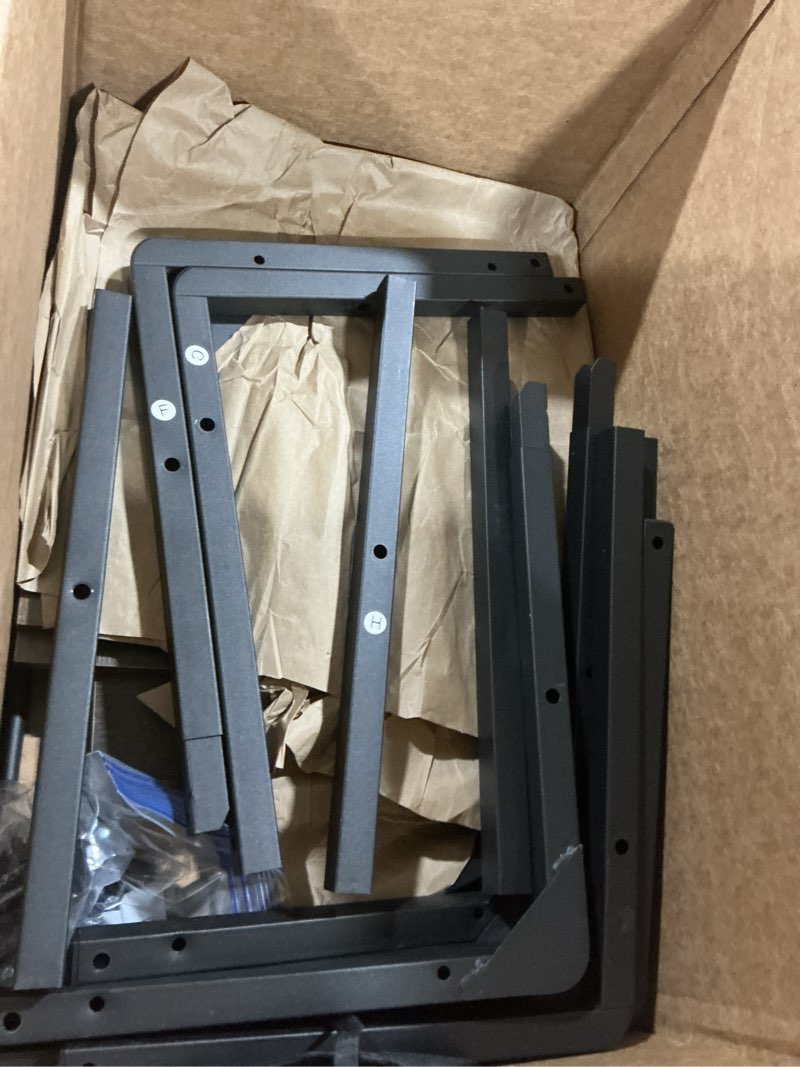 Condition photo showing As Is for C-Shaped End Tables with Storage Bag, Sofa TV Trays Set of 2, Tray Table Small Couch Side Table for Living Room, Bedroom, Bedside ET-P-BRW2 2 Rustic Brown