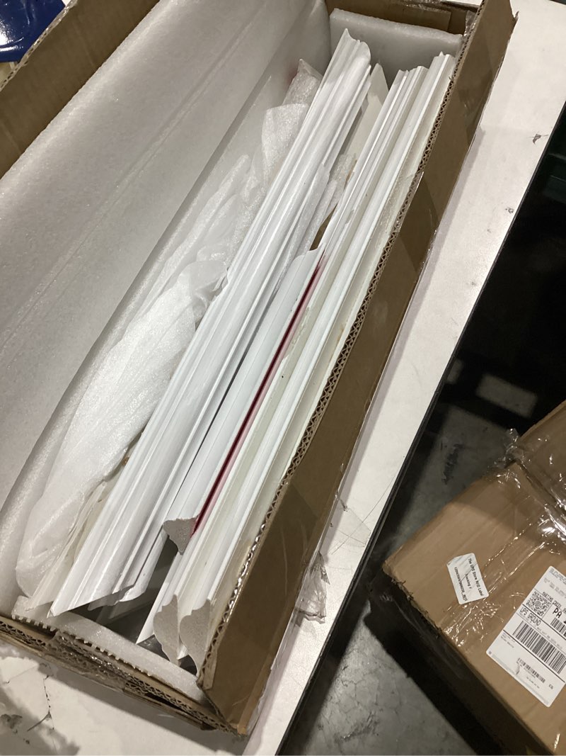 Condition photo showing Good Condition for NeatiEase 4 Set Peel and Stick Wall Molding Trim Kit, 20" x20" Premade Wainscoting Panels, Self Adhesive Moulding Panel for Interior Walls Picture Frame 20"x20" 4-Frame, White