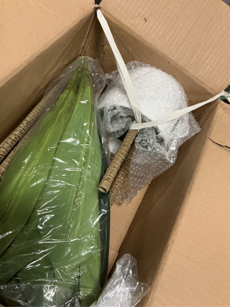 Condition photo showing Good Condition for artificial dracaena tree 5ft fake plant with white small planter faux silk tall floor plant in pot artificial tree for home office living room decor indoor green 5ft 2in