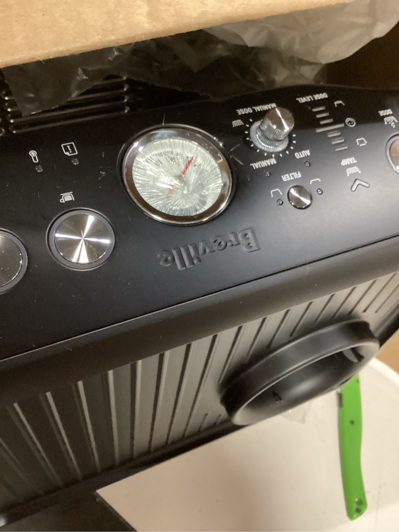 Condition photo showing As Is for Breville Barista Express Impress Espresso Machine BES876BTR, Black Truffle