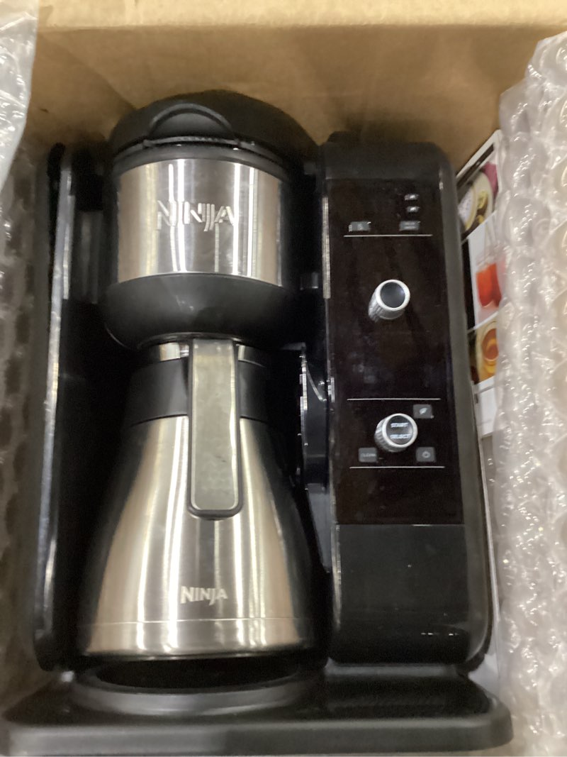 Condition photo showing As Is for Not tested ***Shark Ninja CP307 Hot and Cold Brewed System W/Thermal Carafe Coffee Maker, Black