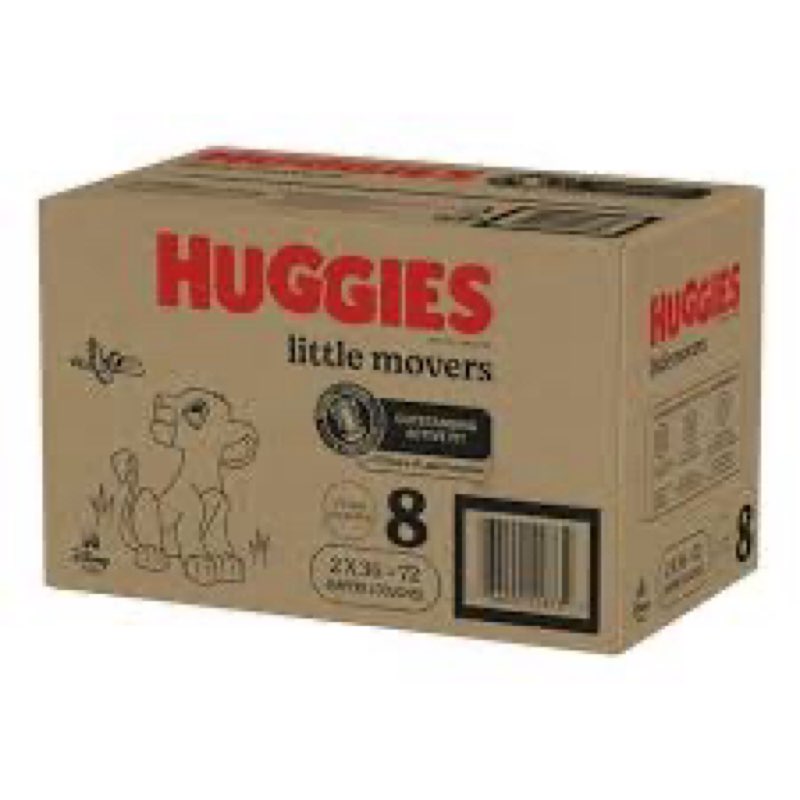 huggies little movers 8 ( 2x36 =72) 