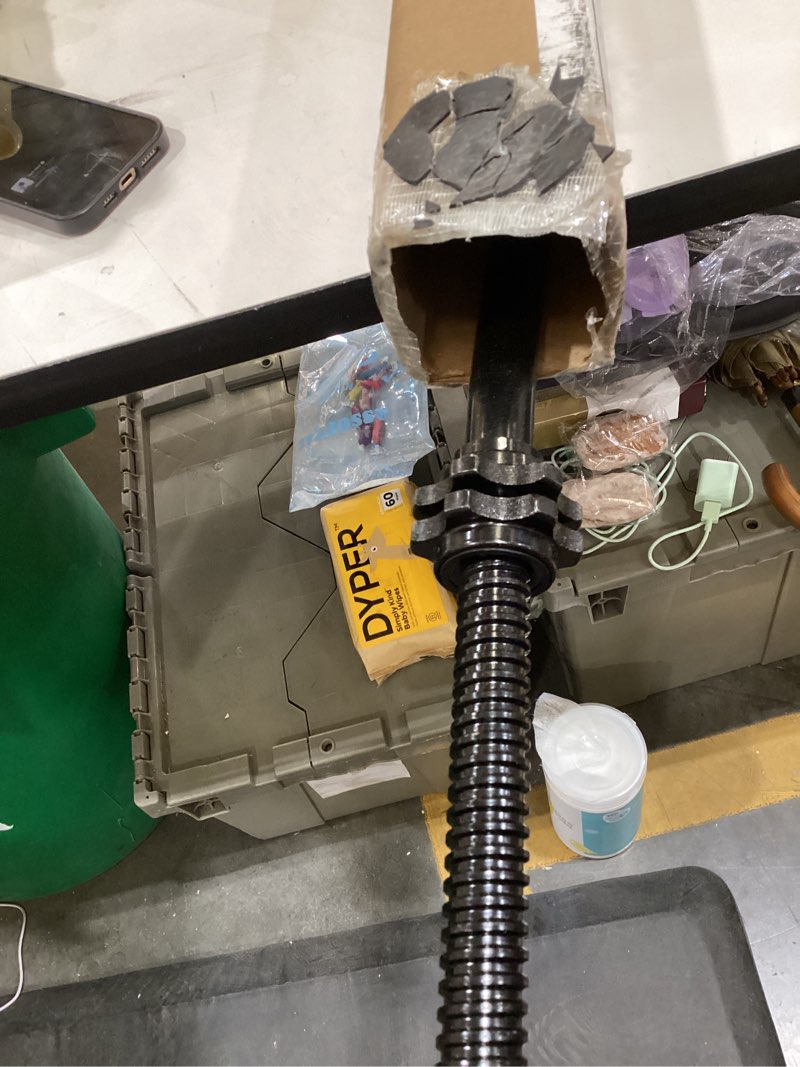 Condition photo showing Good Condition for 47" EZ Curl Bar Weight Lifting Bar, 1-inch Curling Bars for Weight lifting, Barbell bar for Hip Thrusts/Squats/Lunges for Gym and Home, With 2 Star Double Risk Star-nuts (220lb Weight Capacity) Black