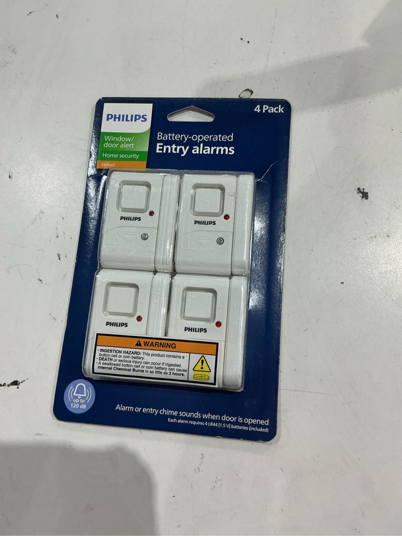 Condition photo showing New/Like New for philips personal security window and door alarm  4-pack