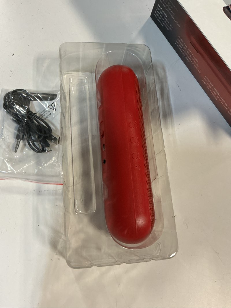 Condition photo showing Good Condition for vibe red portable bluetooth speaker model dg-478