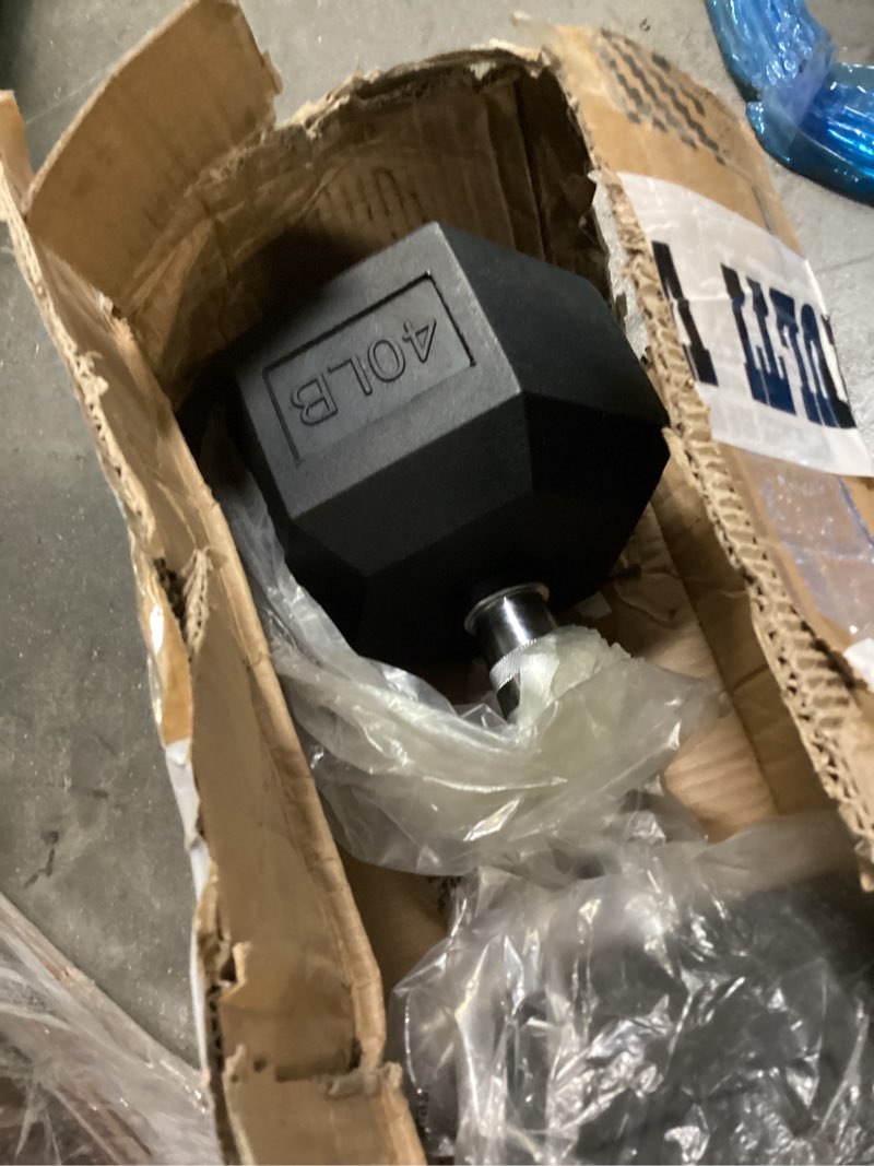 Condition photo showing New/Like New for (40 lb)cap coated hex dumbbell with contoured handle