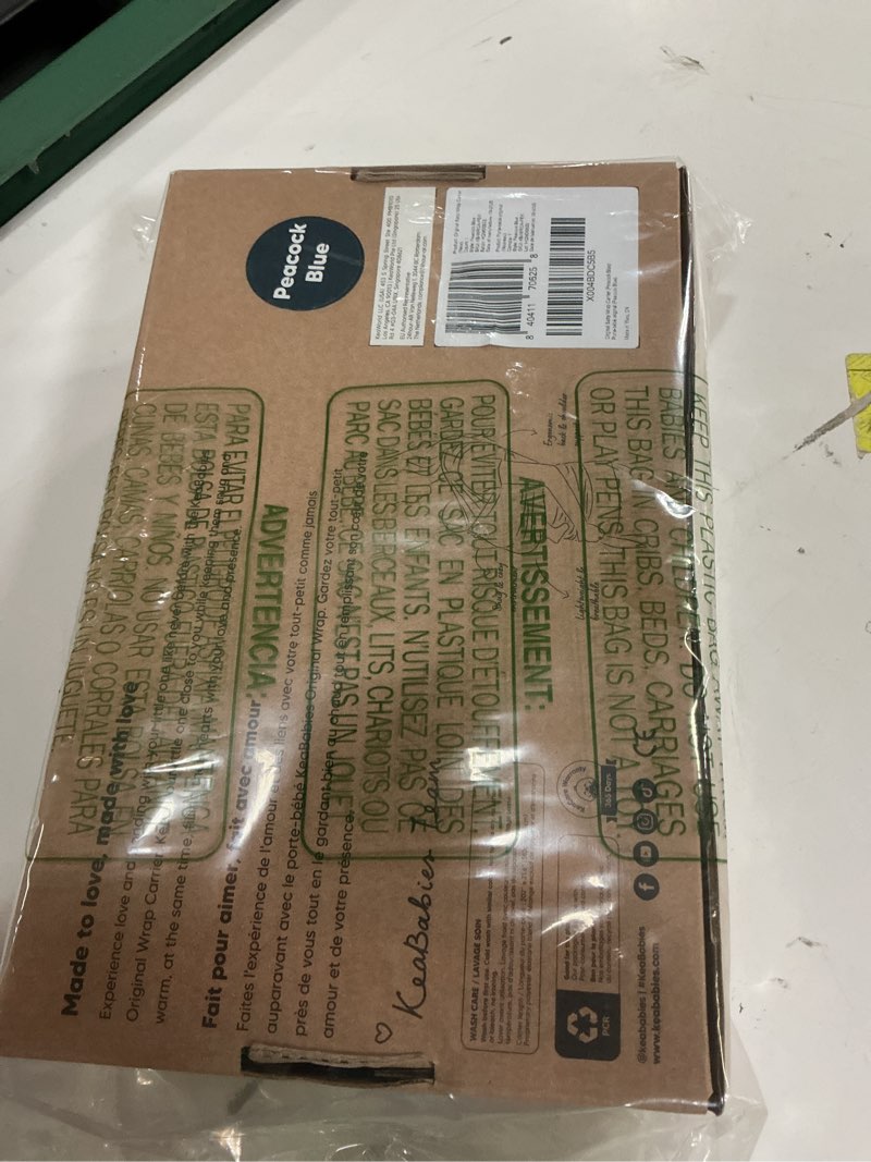 Condition photo showing New/Like New for keababies baby wrap carrier - all in 1 original baby carrier newborn to toddler sling, easy to wear, hands free bonding, lightweight, breathable infant wraps (peacock green) one size (pack of 1) peacock green