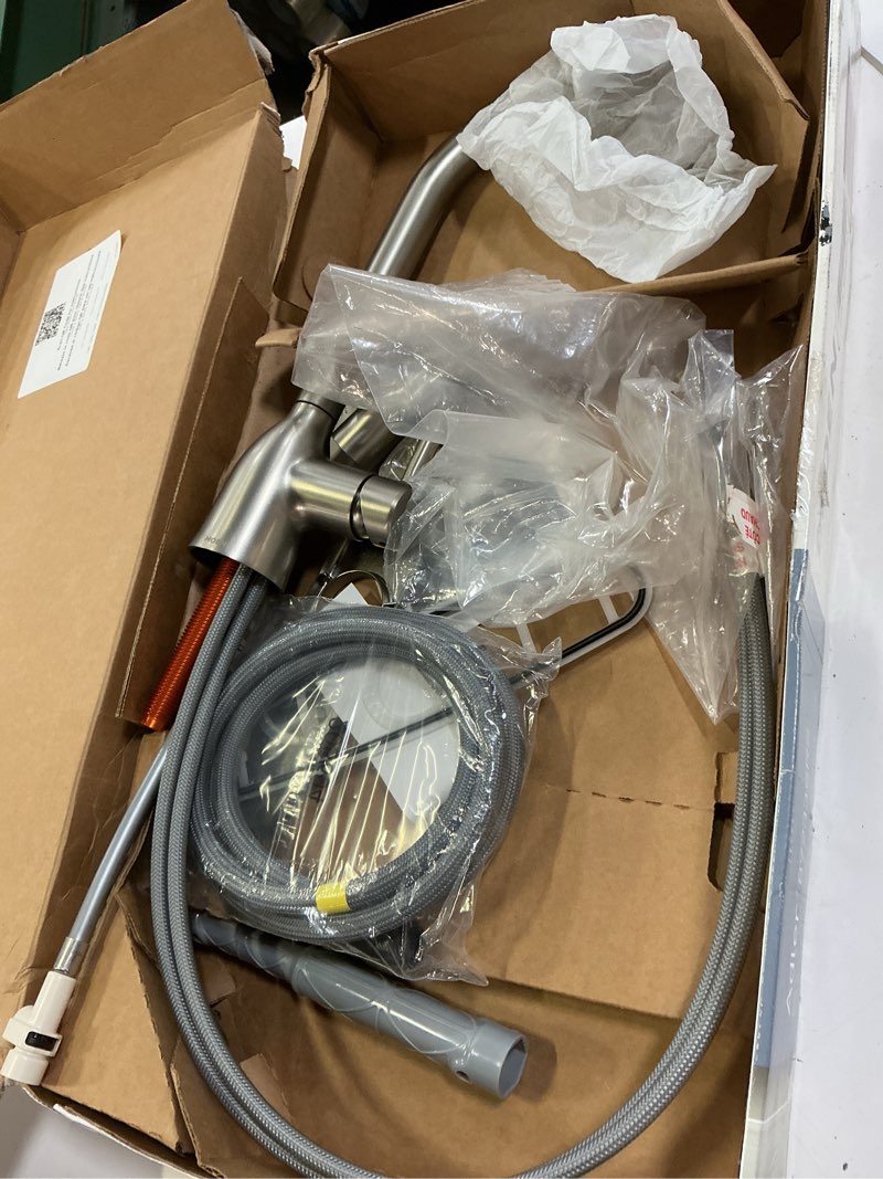 Condition photo showing Good Condition for moen adler spot resist stainless one-handle high arc pulldown kitchen faucet with power clean, 87233srs