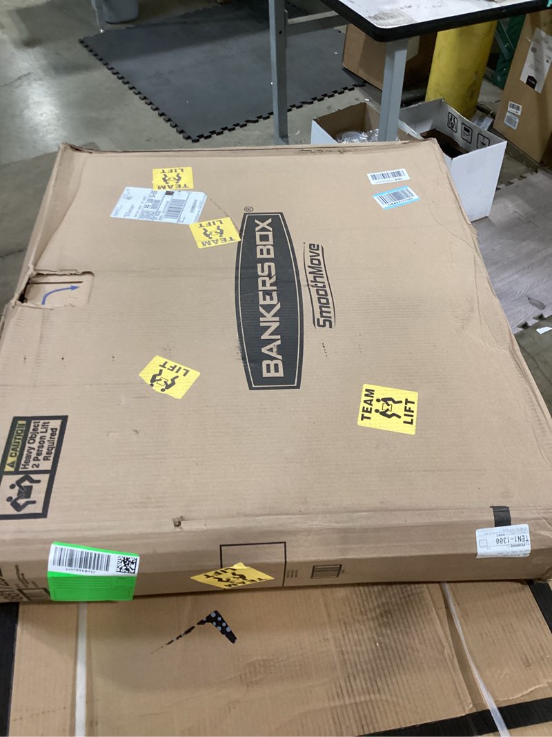 Condition photo showing Good Condition for bankers box medium classic moving box 20 pack, reinforced handles, tape-free assembly, box with lid,