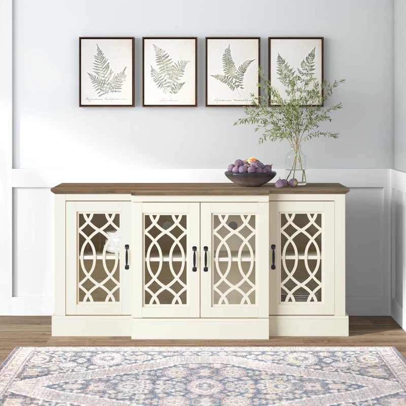 Ivory/Knotty Oak Allivia 60.4'' Sideboard